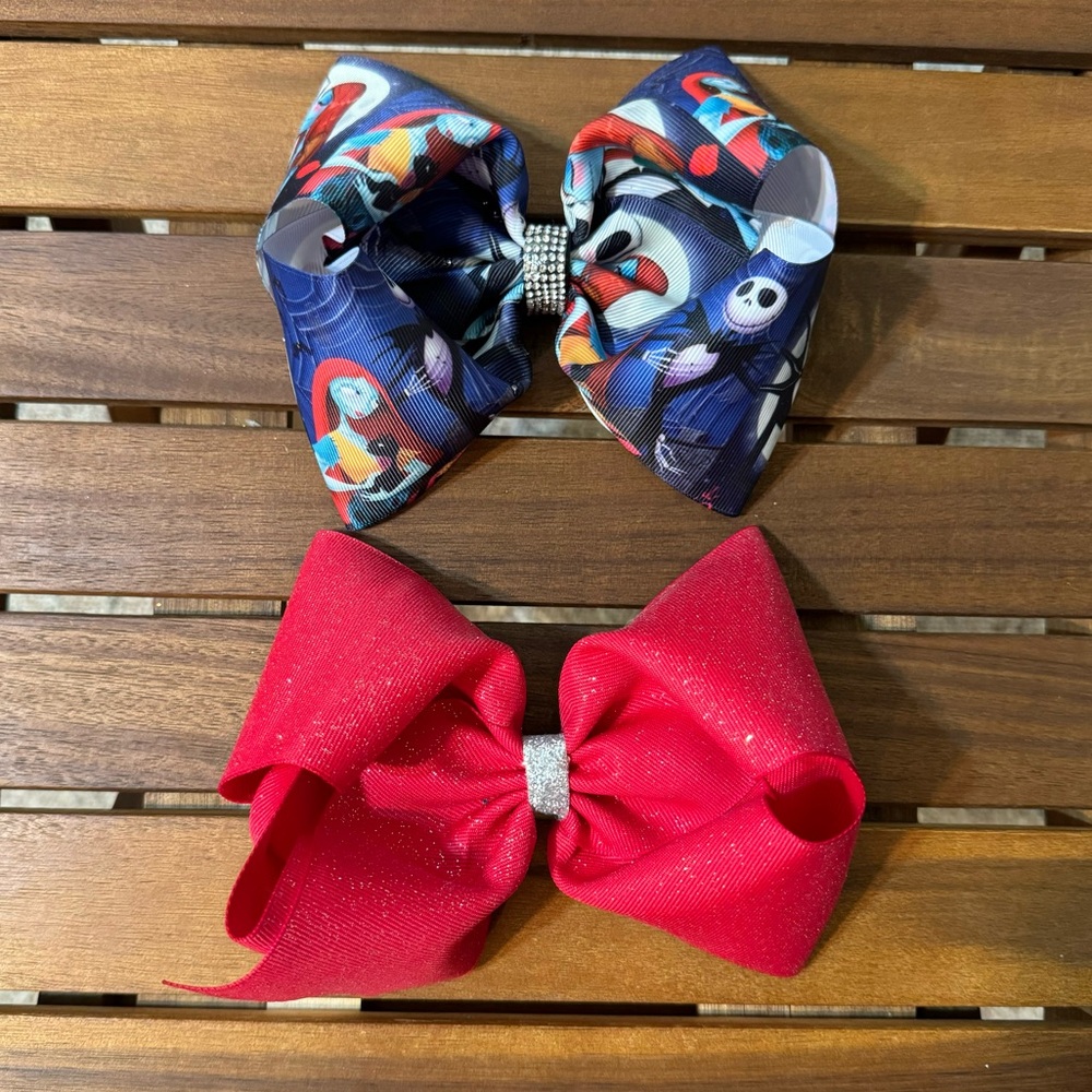 NWOT Handmade The Nightmare Before Christmas Hair Bow/2pc